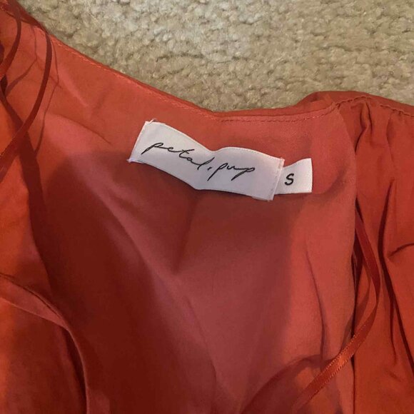 Petal & Pup NEW Madelyn Cotton Bohemian Tiered Maxi Dress in Red Size S - Picture 2 of 2